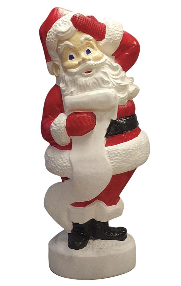 Union Holiday Home lighted Santa front view shows festive glow and curb appeal