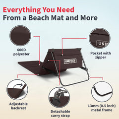 UNIPRIDE zippered pocket closeup holding sunglasses for organized hands-free benefit