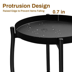Uniqcovosa closeup of bottom 10-inch tray showing waterproof finish and stability