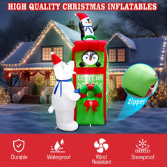 UniqSeason illuminated inflatable at night, bright LEDs improve visibility
