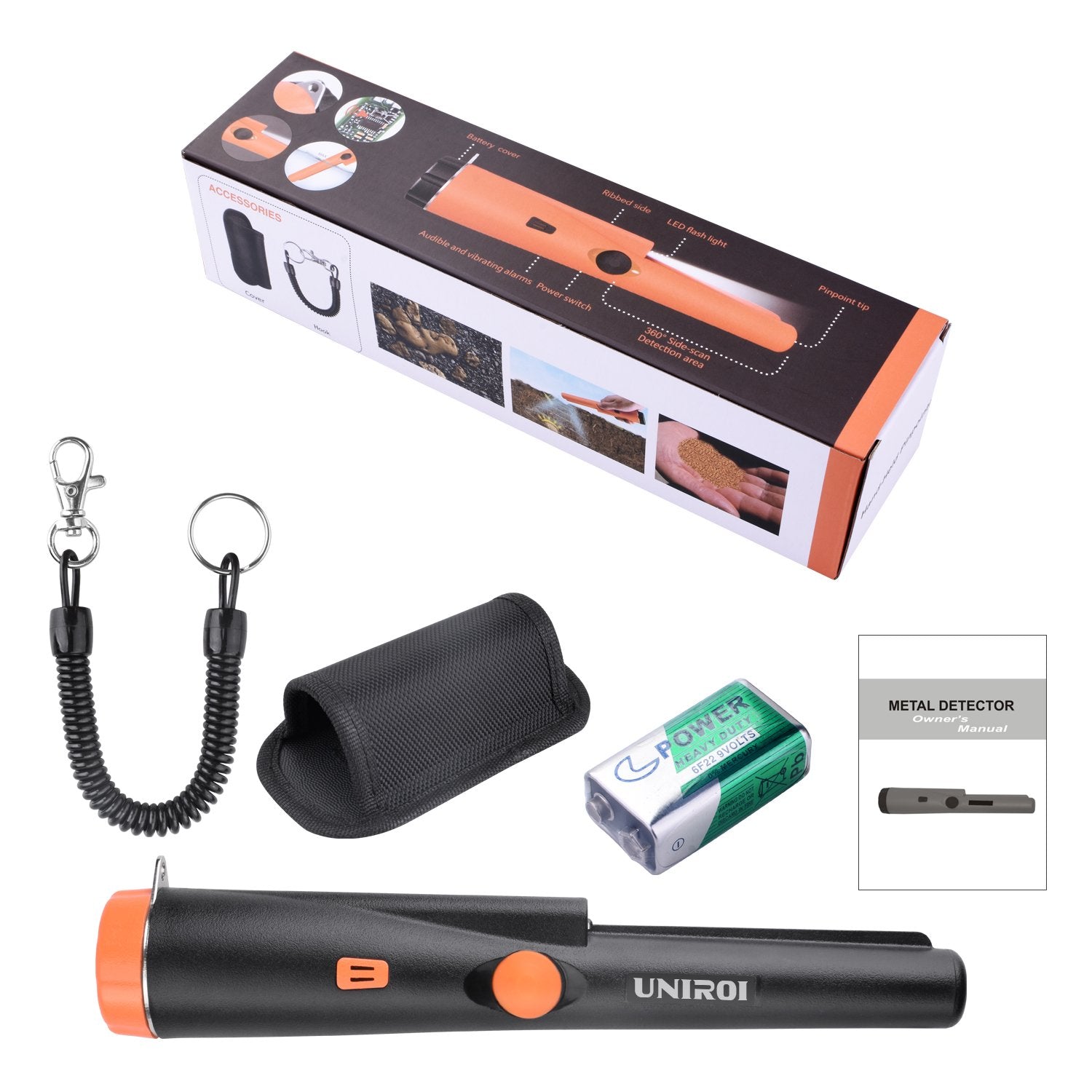 UNIROI lifestyle beach detecting scene illustrating safe use near water