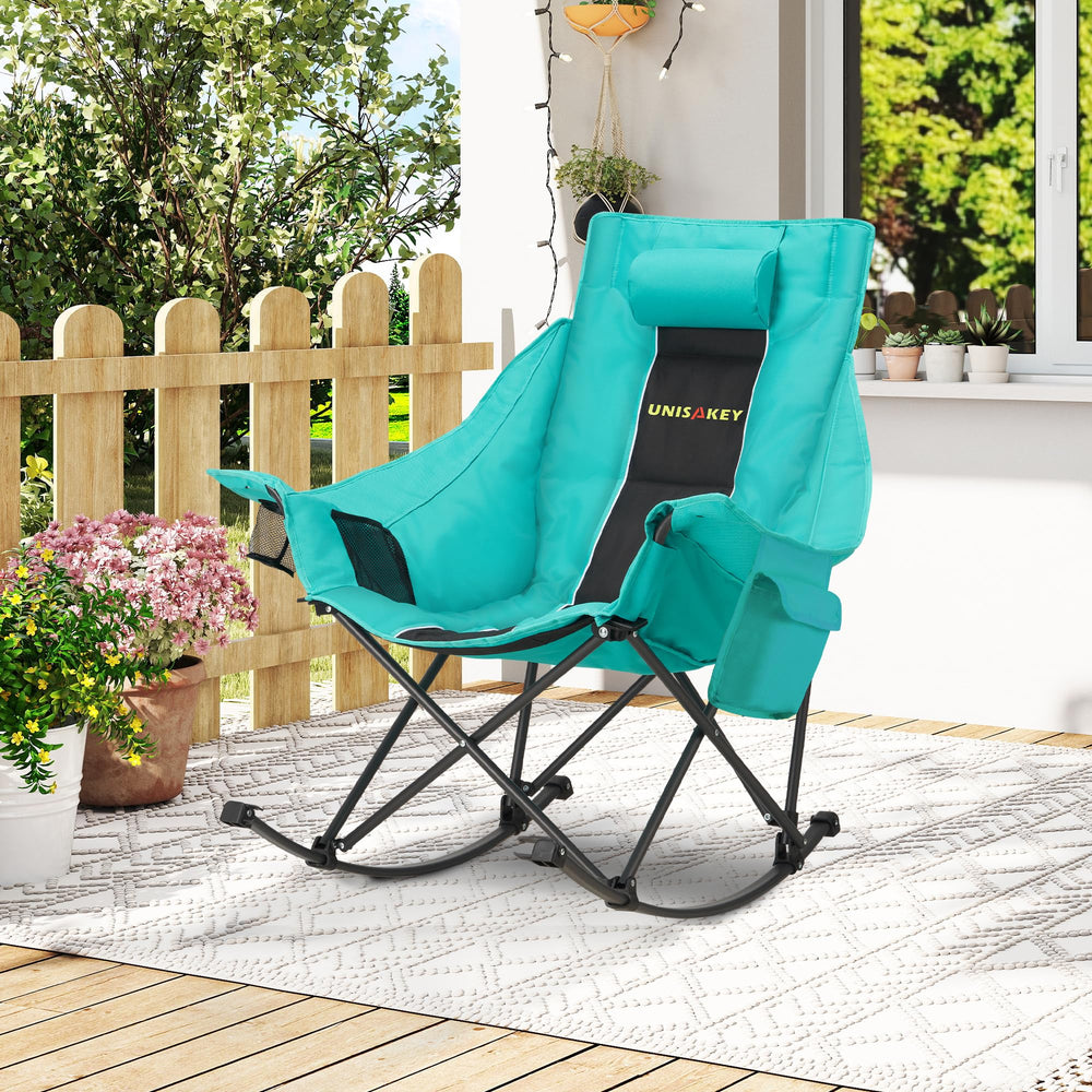 Unisakey chair setup at night for comfortable stargazing outdoors