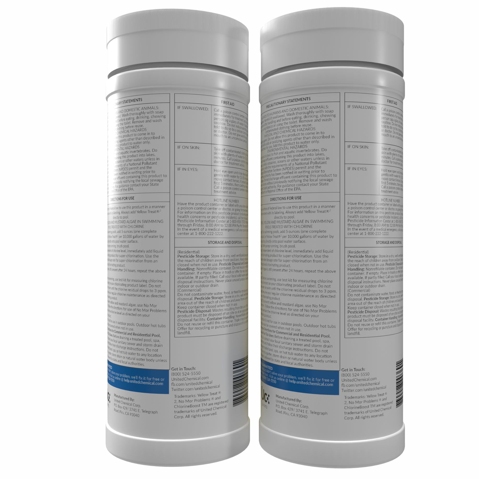 United Chemical YellowTreat primer plano del polvo sin manchas, fácil disolución