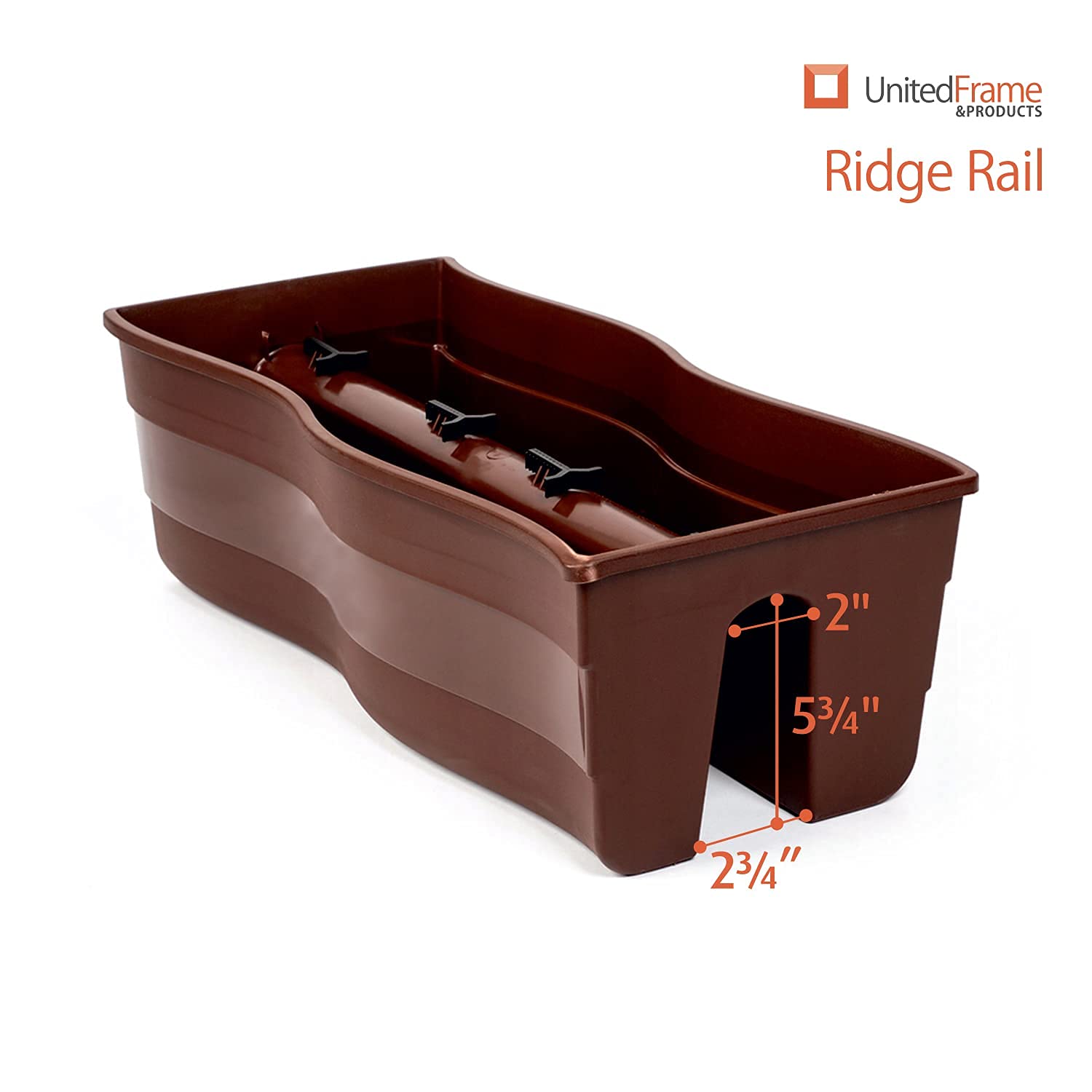 United Frames mounted on balcony rail demonstrating secure fit and space-saving benefit