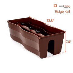 United Frames ridge rail filled with flowers showing aesthetic curb appeal benefit