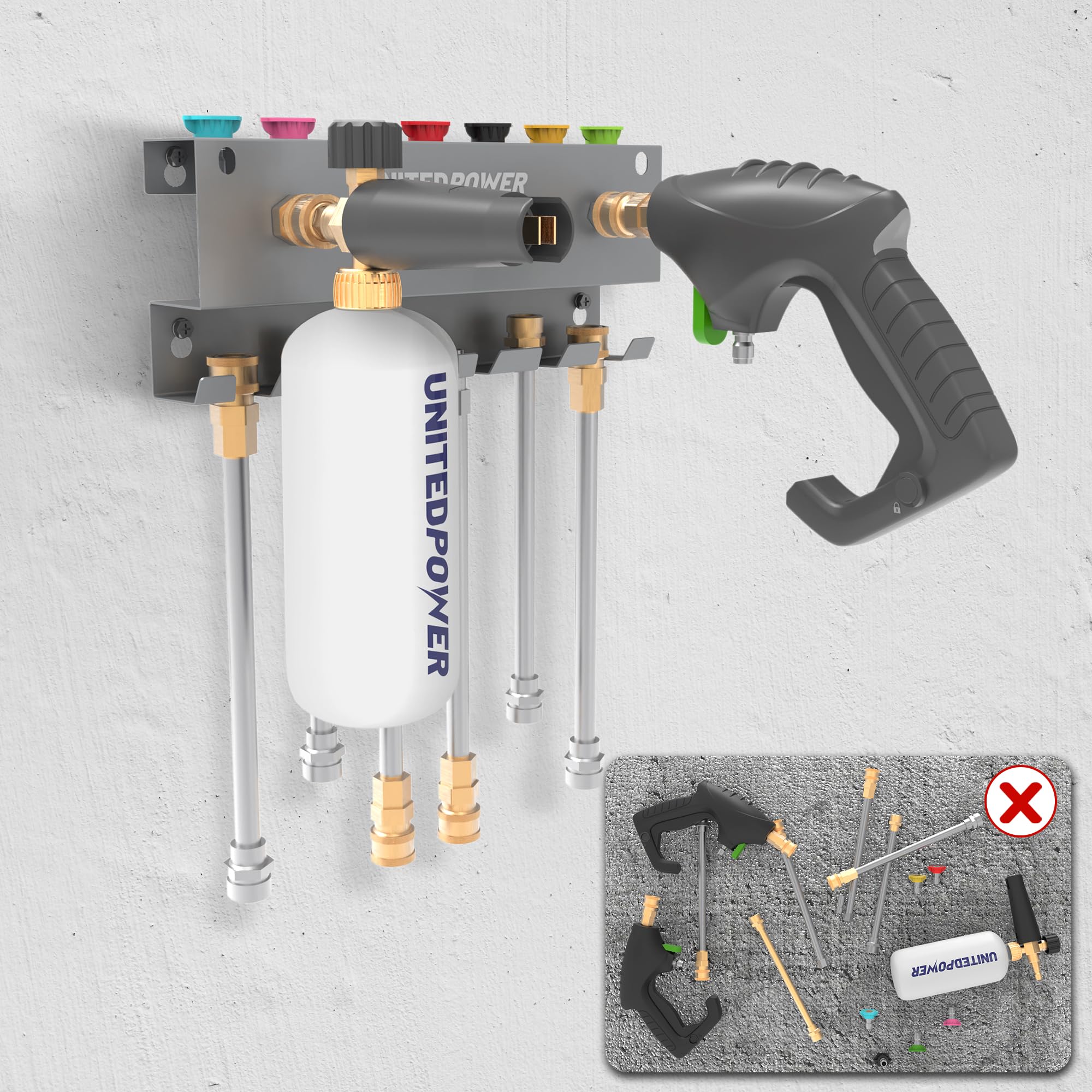 UNITEDPOWER side profile showing powder-coated metal finish for durability
