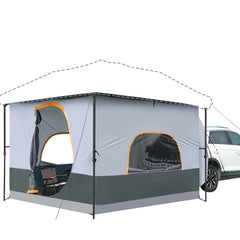 unp cube tent front view showing roomy shelter and quick protection