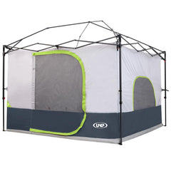 unp cube tent front view showing canopy and protection