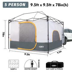 unp cube tent mesh ventilation panel showing airflow and comfort