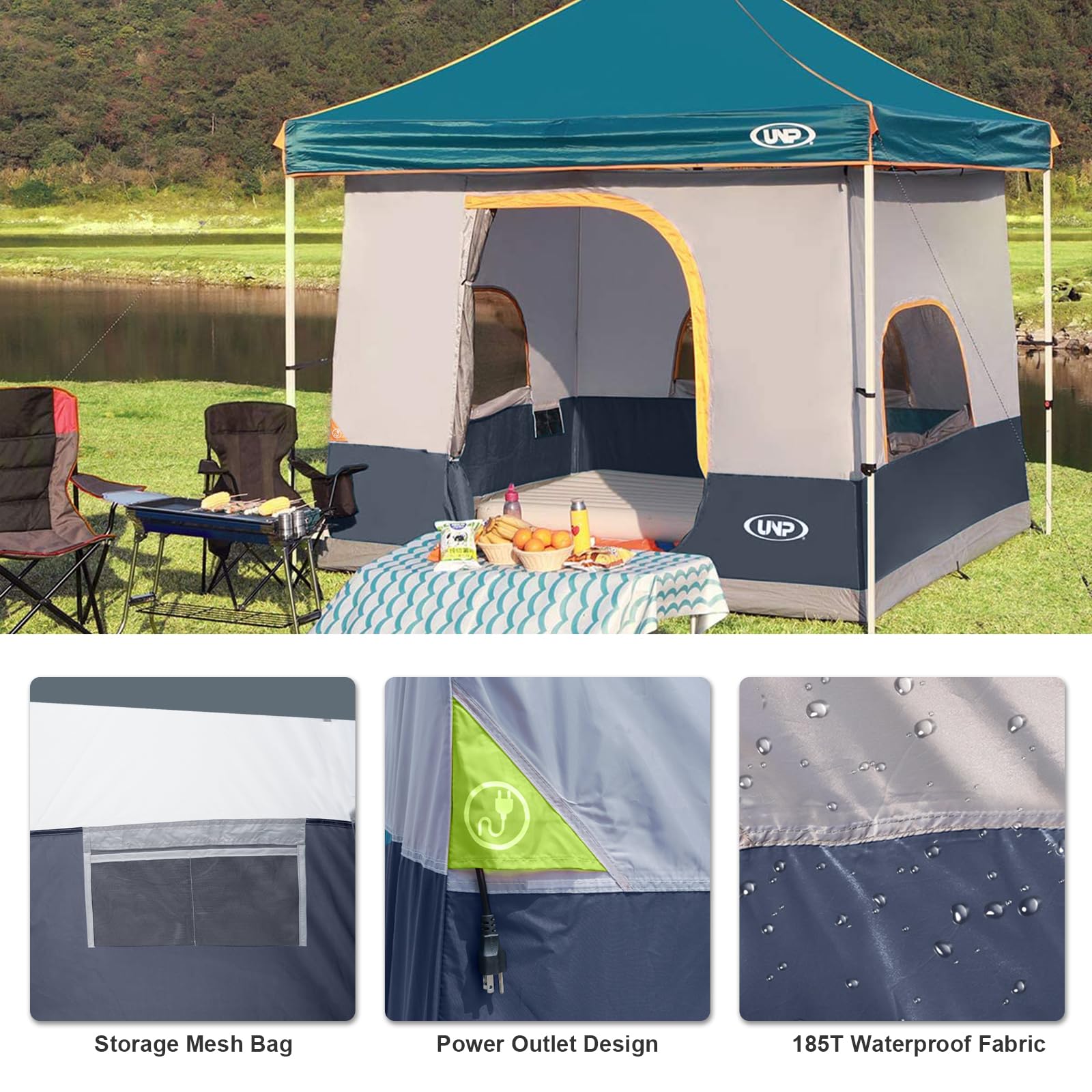 unp cube tent packed carry bag for easy transport