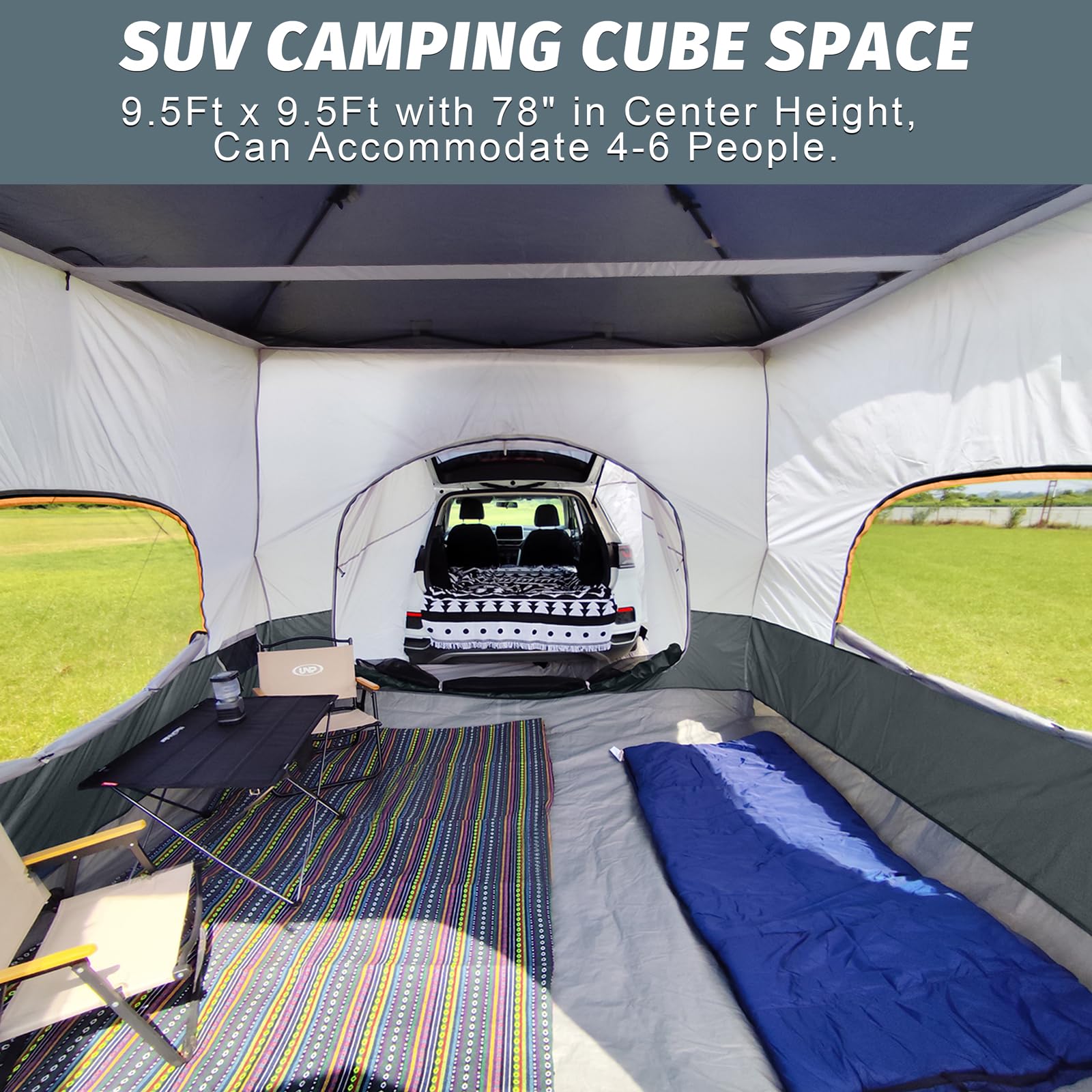 unp cube tent side attachment detail highlighting secure clip system