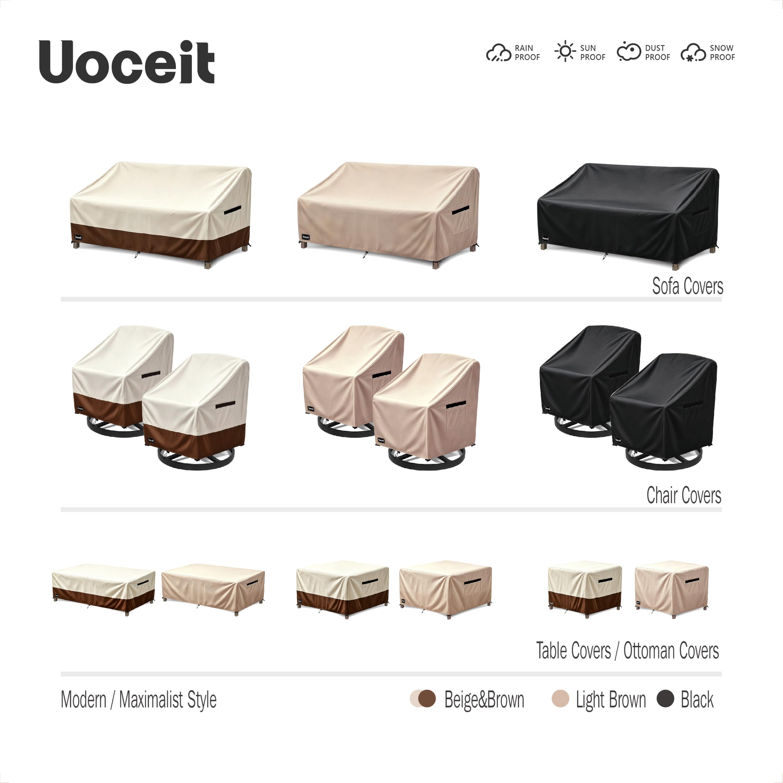 Uoceit product label and laminated undercoating tag showing material benefits