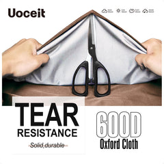 Uoceit side profile with leg buckle securing cover against wind uplift