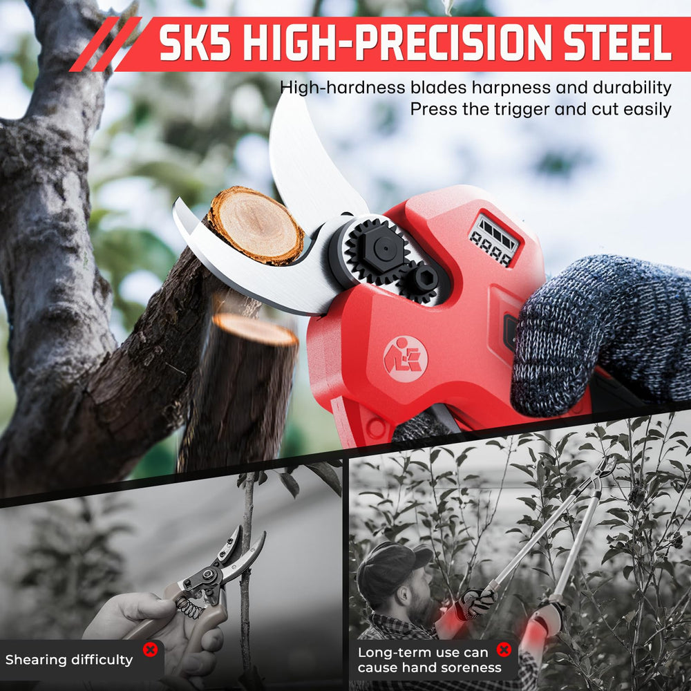 uoeos two 2000mAh batteries with charger for extended uninterrupted pruning