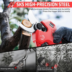 uoeos two 2000mAh batteries with charger for extended uninterrupted pruning
