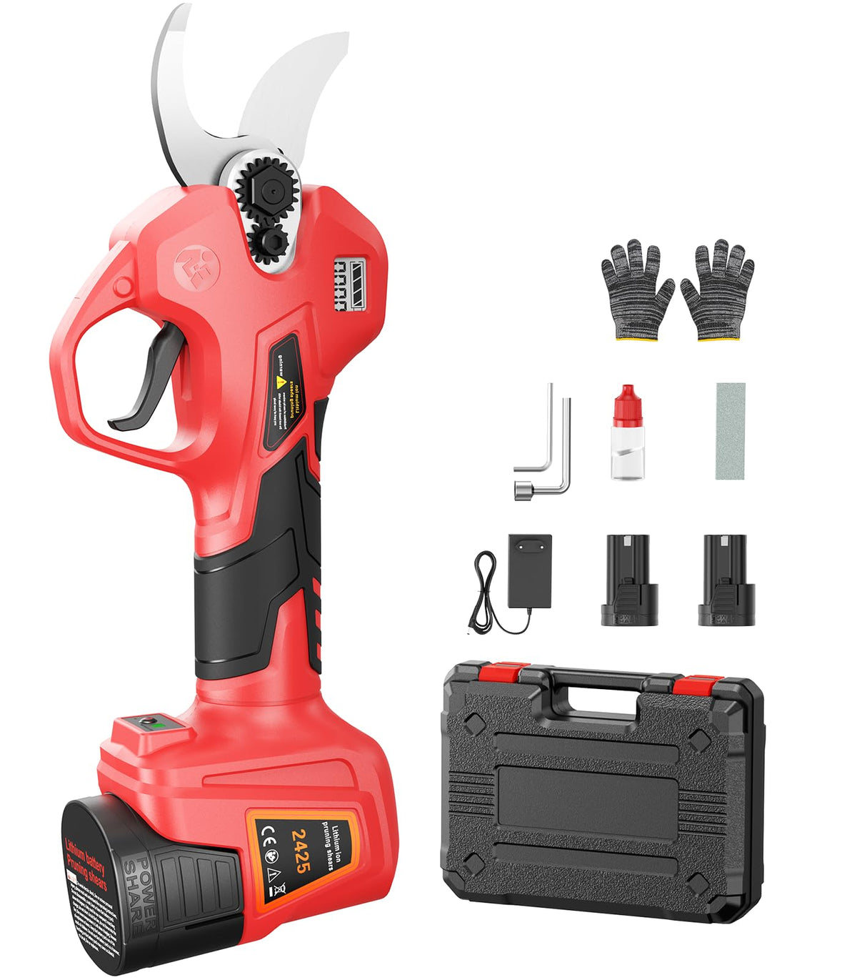 uoeos front view of pruning shears showing compact design and quick cuts