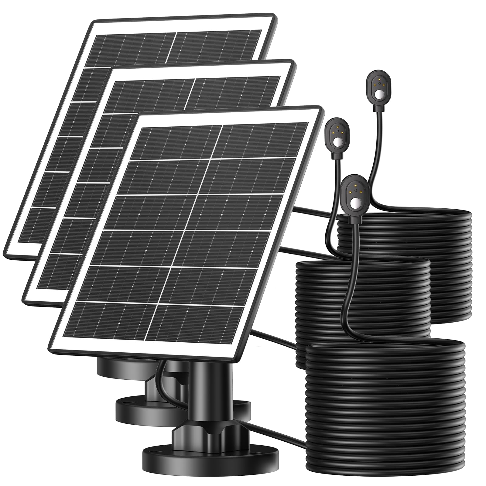 Uogw solar panel front view showing kit and cable, reliable outdoor power