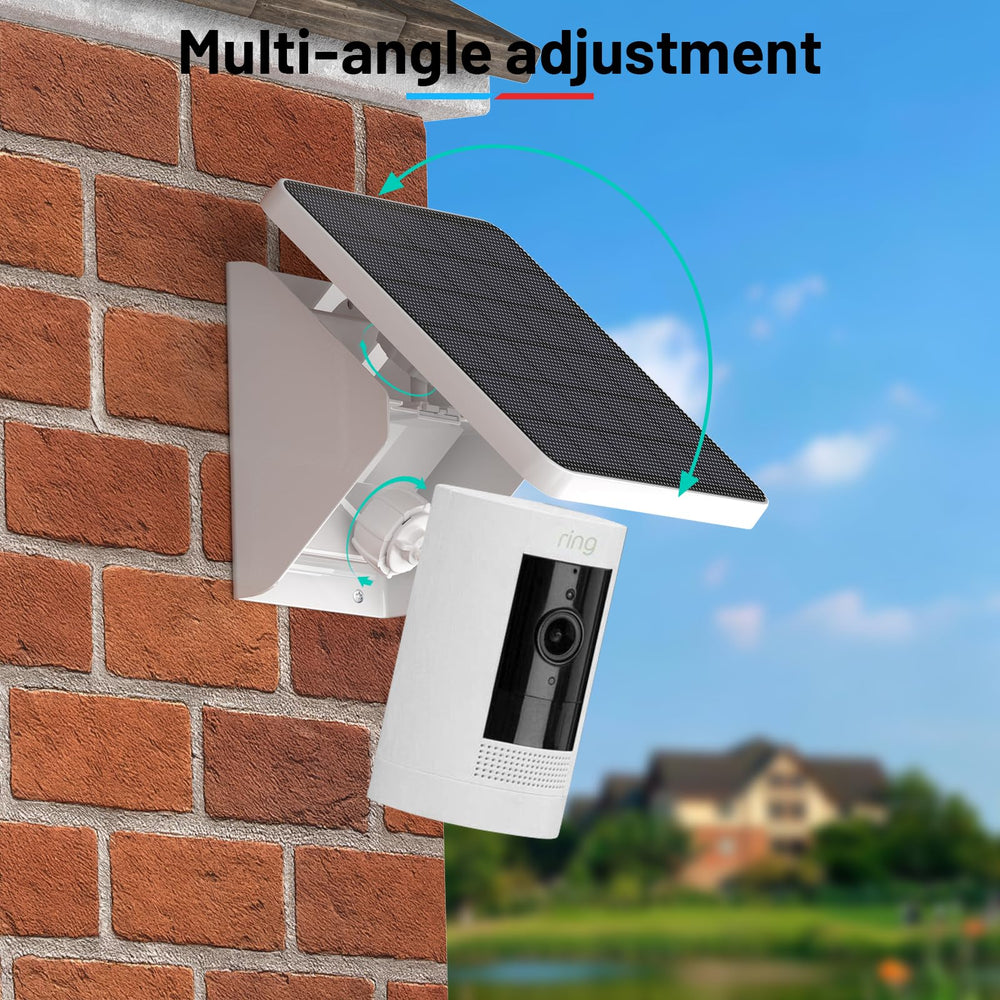 uogw mounted on wall with Ring camera illustrating continuous power benefit