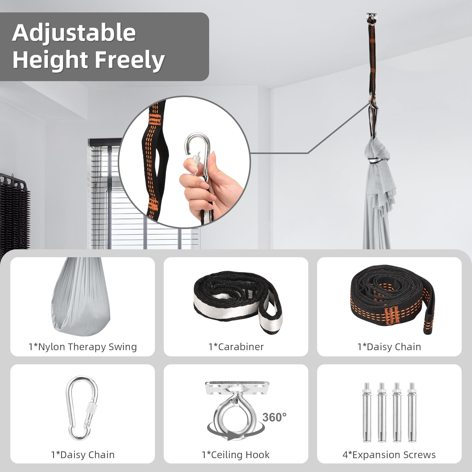 UONEME stainless steel hanging kit detail showing secure hardware
