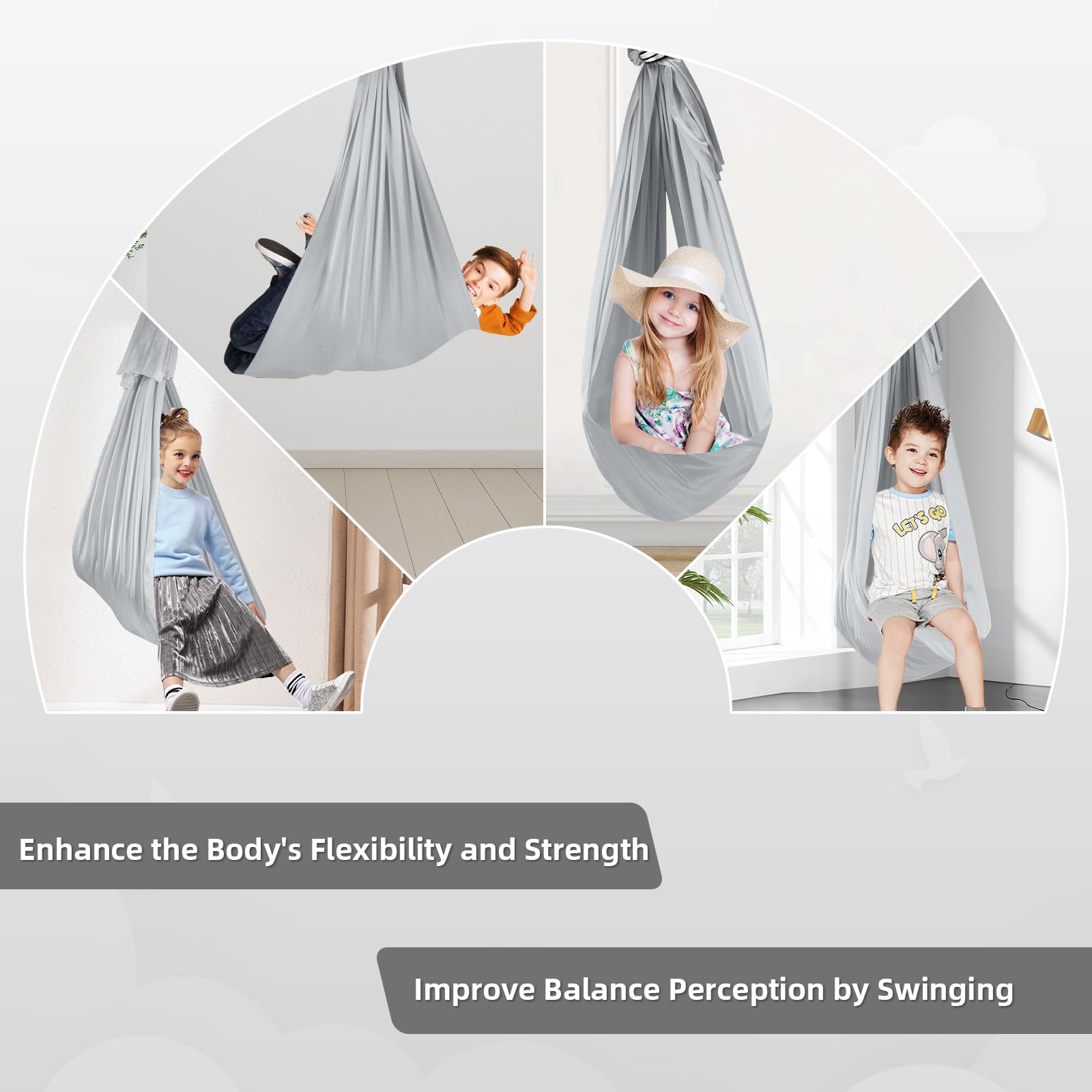 UONEME swing installed indoors demonstrating secure hanging and space use