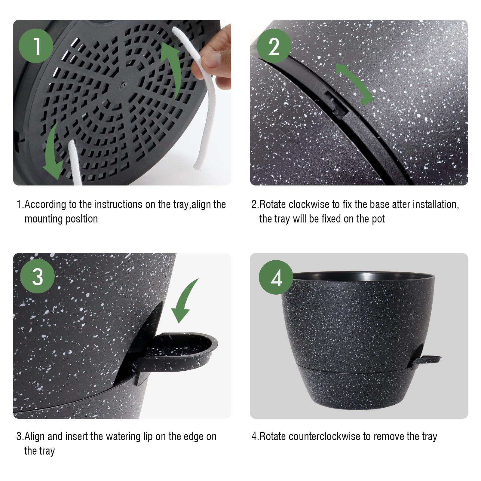 UOUZ planter with feeder removed showing inner basket for easy repotting benefit