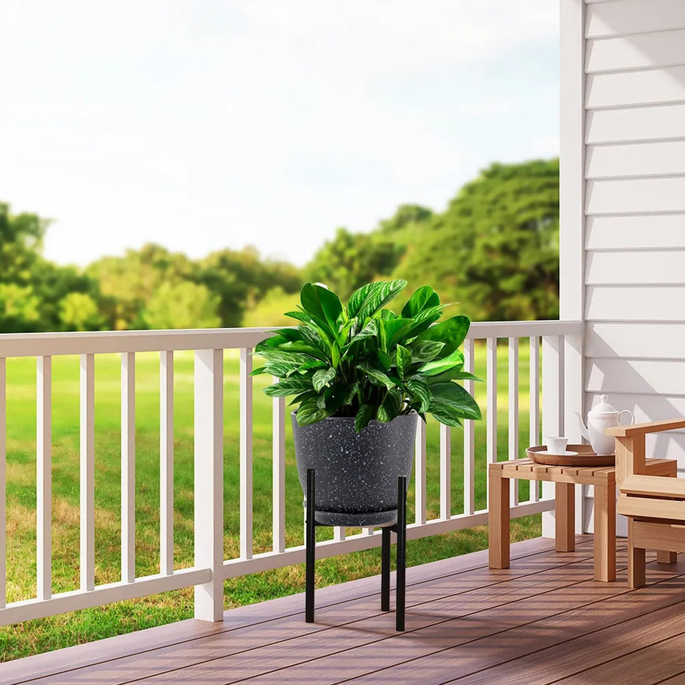 UOUZ planted with monstera in a living room demonstrating modern look and healthy growth
