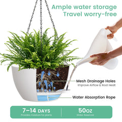 UOUZ removed 50 oz reservoir highlighting capacity and easy cleaning for longer plant care