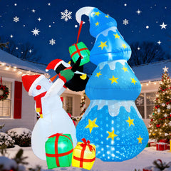UoVeHoin front view of full inflatable display adding festive curb appeal