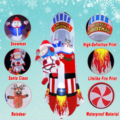 UoVeHoin inflated rocket in yard at night creating photo-ready holiday ambiance
