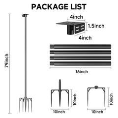 Uoveya five-claw ground anchor installed, improves grip and wind resistance