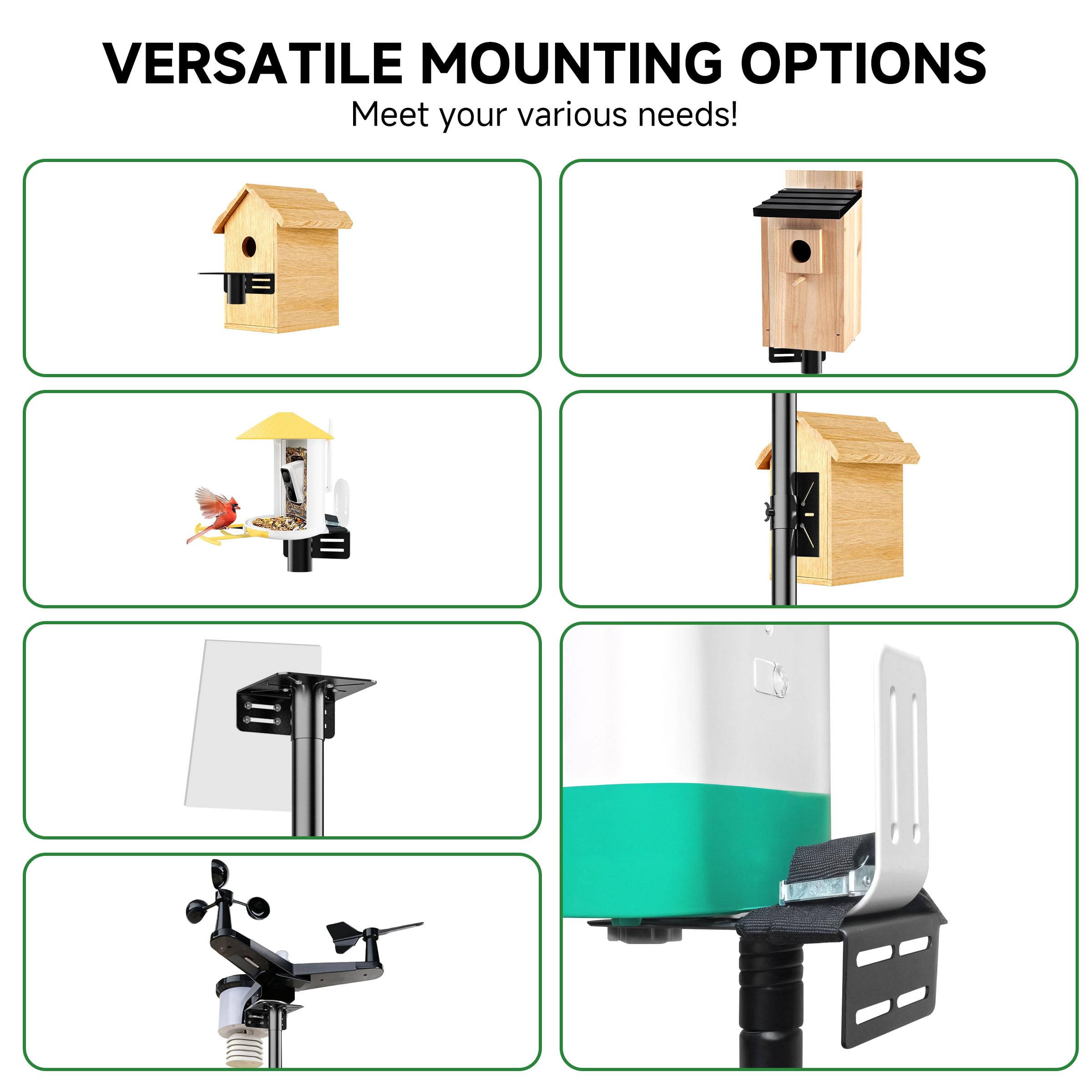 Uoveya dual hooks holding two feeders for increased feeding capacity
