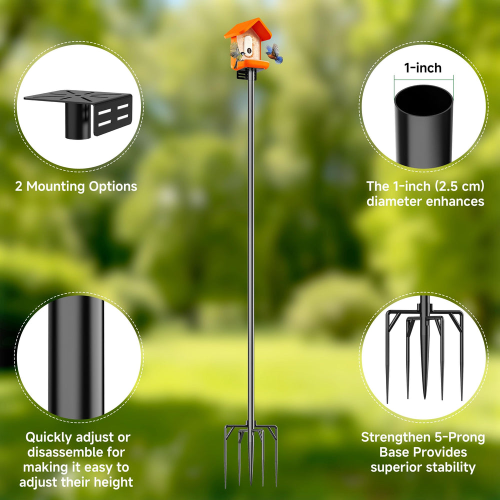 Uoveya pole fully extended to show height, adjustable for different bird species