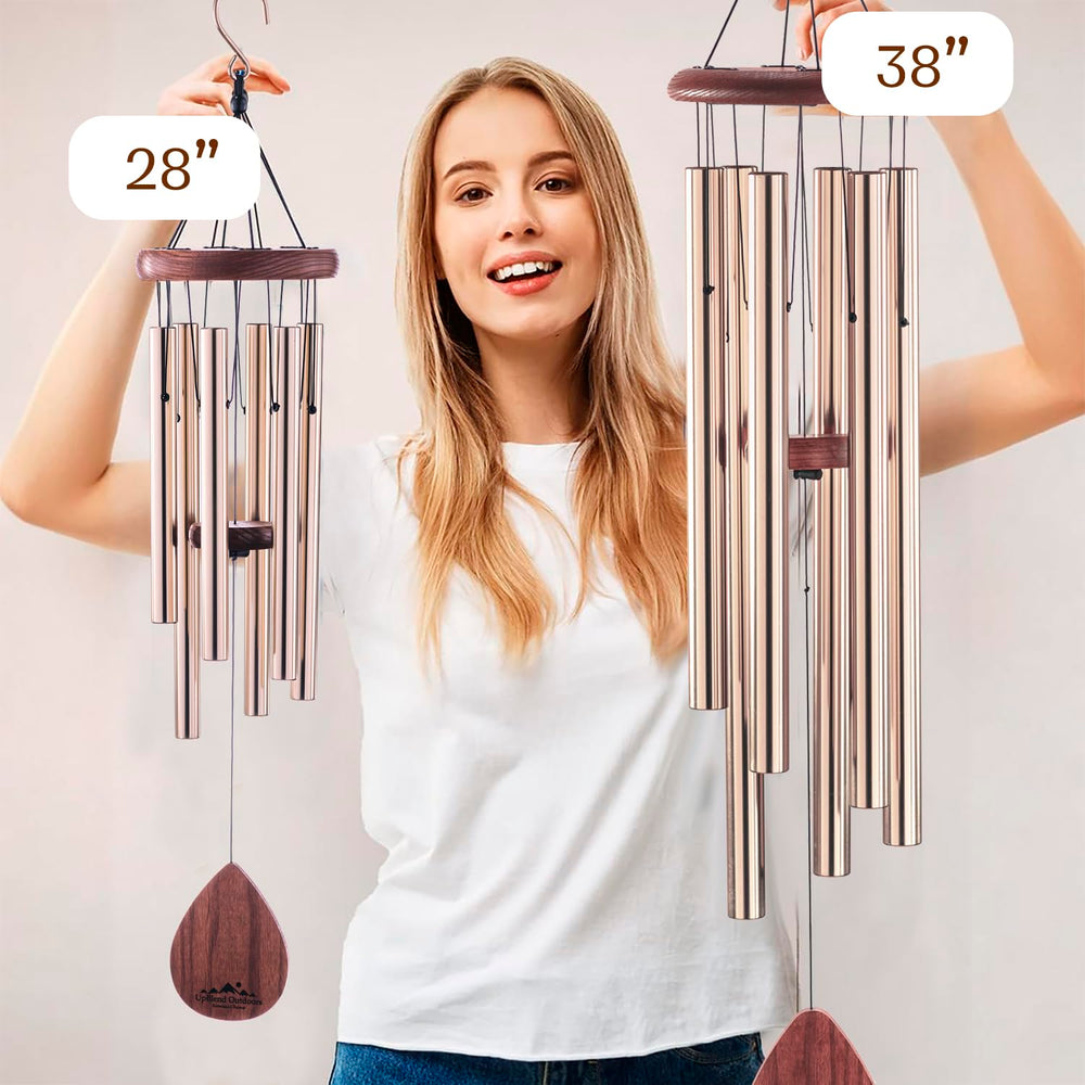 UpBlend Outdoors chime in a garden setting showing peaceful ambiance and decor enhancement
