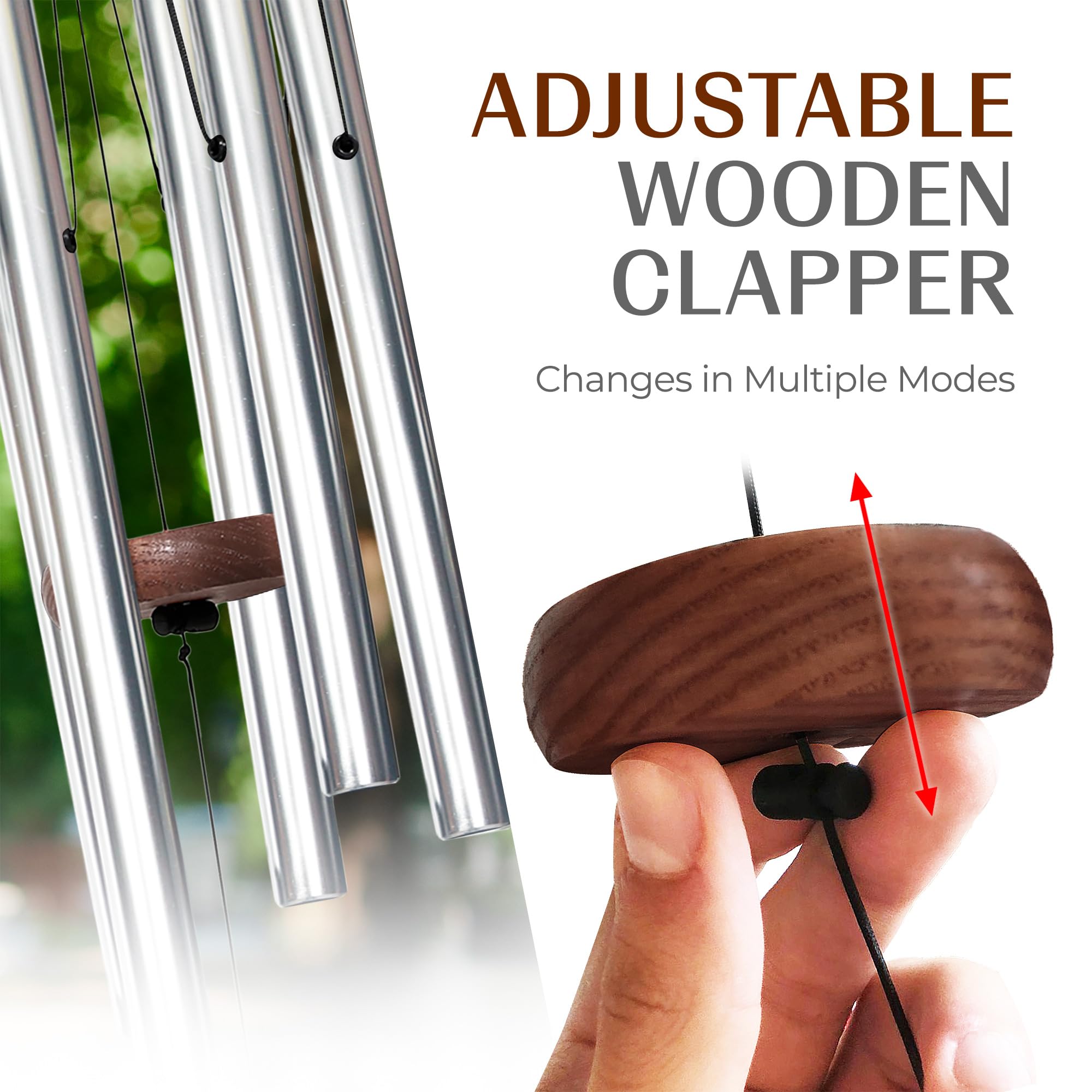 UpBlend Outdoors striker and sail detail showing balanced strikes and consistent tone benefit