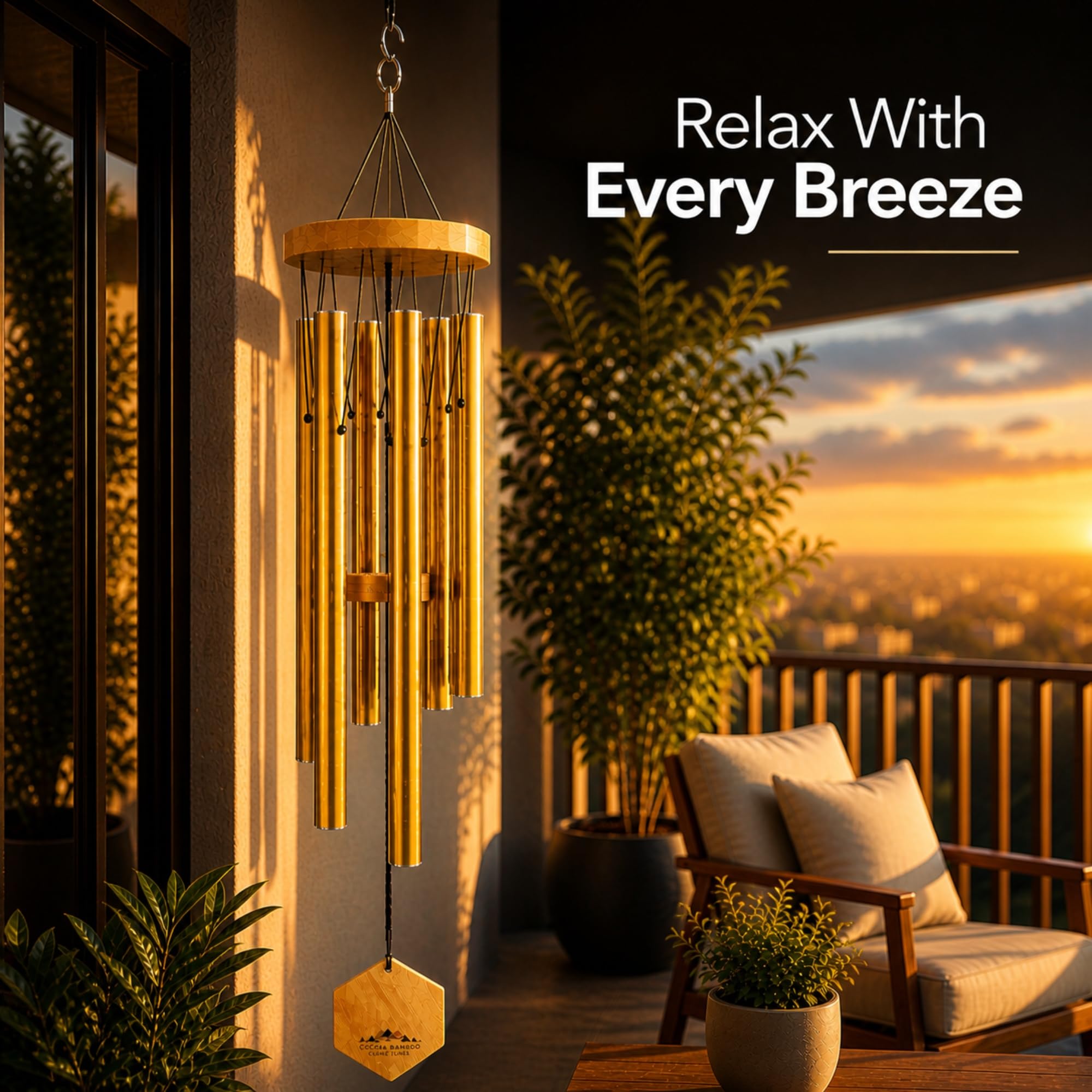 UpBlend Outdoors bamboo accents detail adding warm natural style outdoors