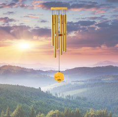 UpBlend Outdoors front view bronze wind chime showing elegant finish and shape