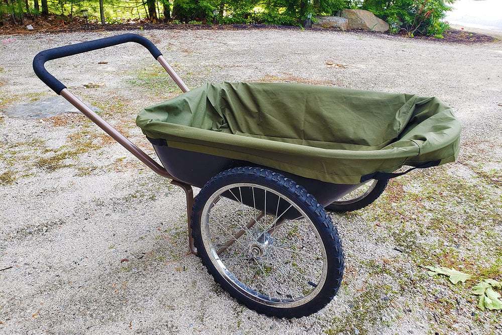 UpBloom wagon covered showing weatherproof protection for storage