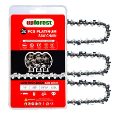UPFOREST 14" chain front view showing packaging and ready-to-install fit