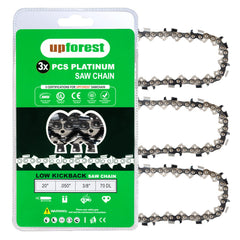 UPFOREST front packaging showing 3-pack chains and compatibility details for quick identification