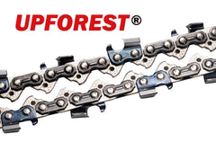 UPFOREST chain mounted on a 20-inch bar demonstrating fit and installation clarity