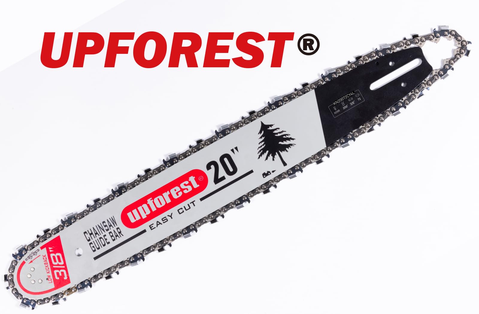 UPFOREST bar and chain installed on Husqvarna 455 for quick swap benefit