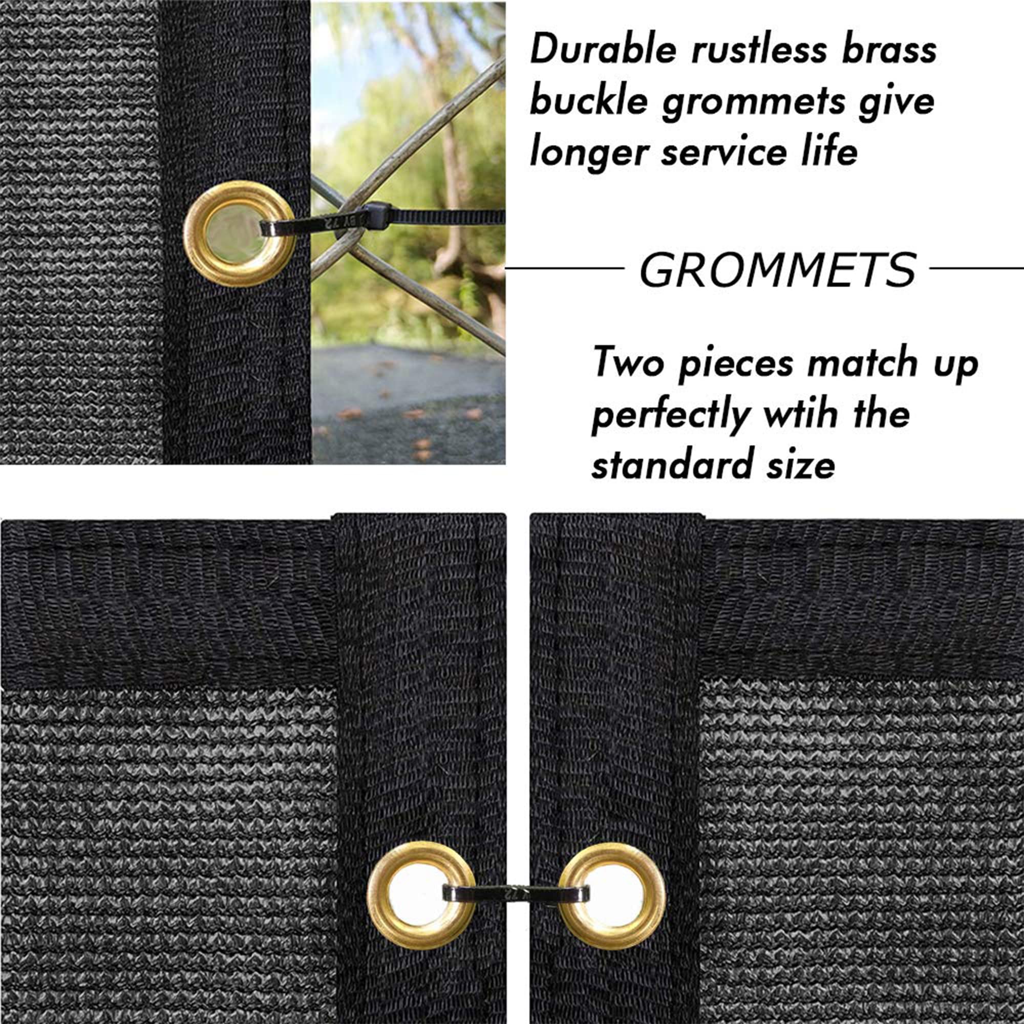 UPGRADE brass grommet detail demonstrating rust-resistant mounting and secure fastening