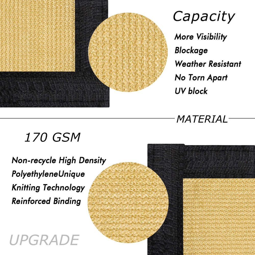 UPGRADE privacy screen close-up of HDPE texture showing durable weave benefit
