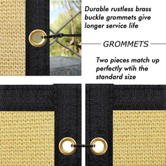 UPGRADE privacy screen reinforced edge seam showing tear-resistant construction