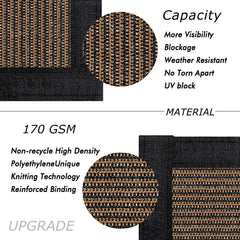 UPGRADE textura de tejido HDPE 170 GSM, detalle que indica durabilidad