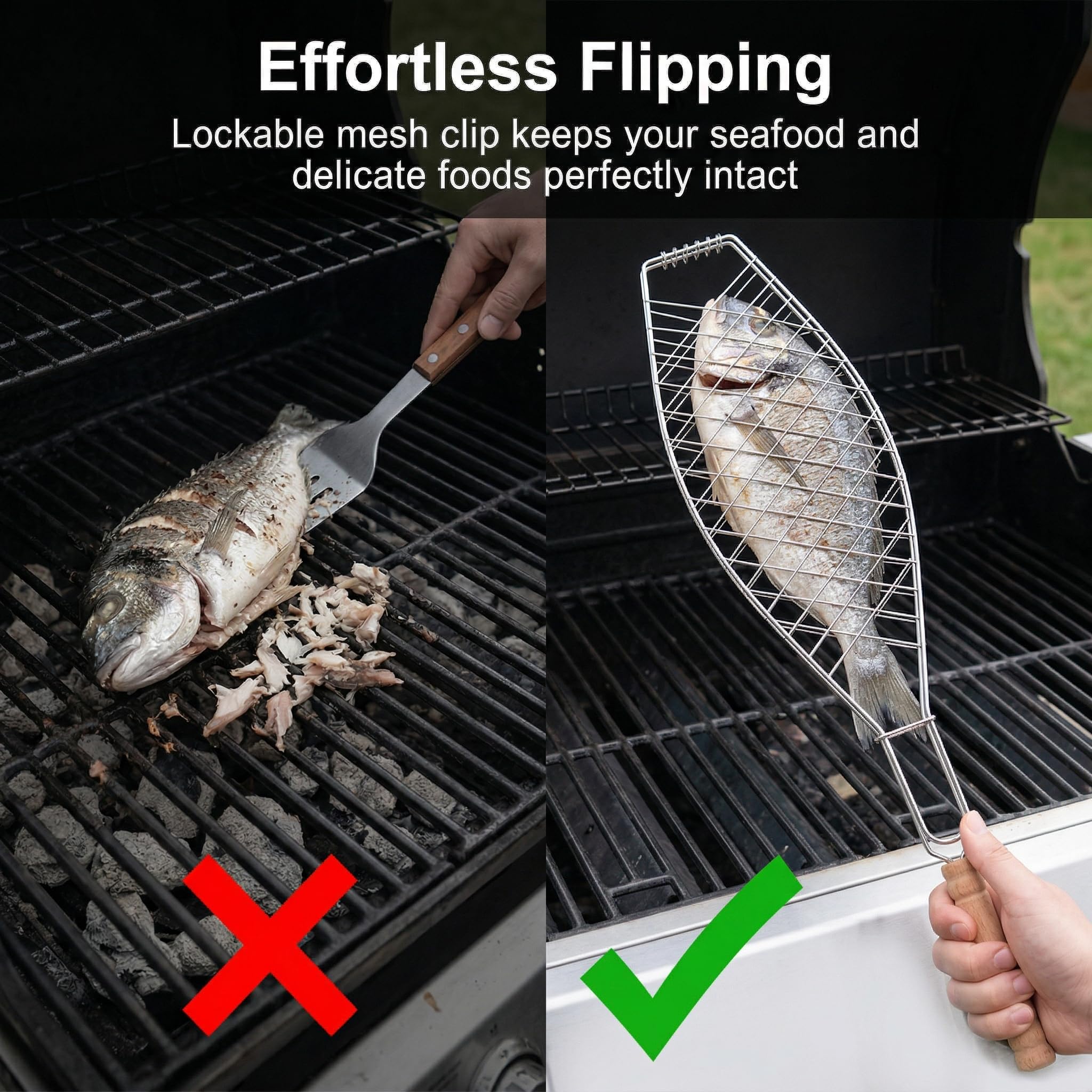 UPKOCH wooden handle detail highlighting heat-resistant grip benefit