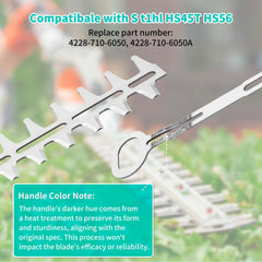 UPOW blades installed on Stihl HS45 cutting hedge demonstrating reliable performance