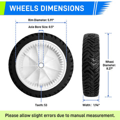 UPOW close-up of radial tread giving improved traction on grass