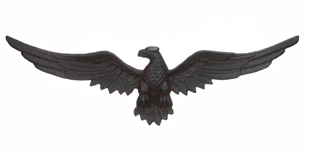 Upper Deck eagle plaque front view showing cast iron design and durable finish