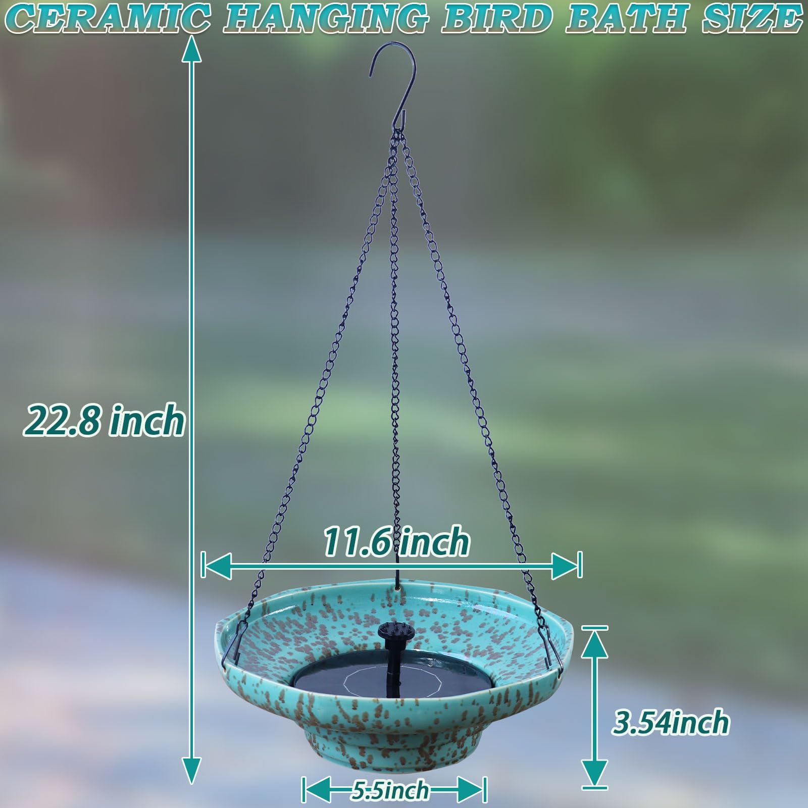 UPSJYJ solar fountain pump detail showing solar panel and nozzle for energy-efficient water flow